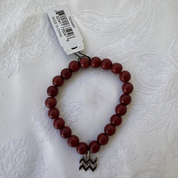 Madison Tyler Dark Orange Stretch Stackable Beaded Bracelet NWT - Picture 4 of 7